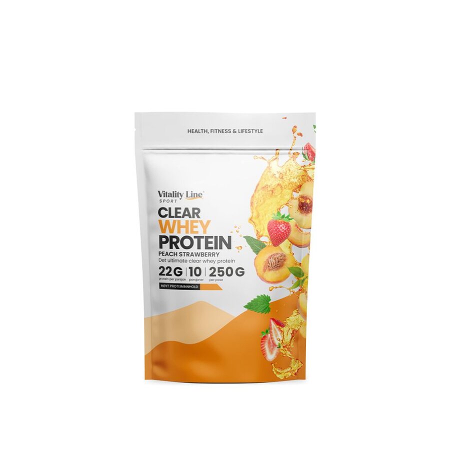 Vitality Line Sport clear whey protein peach strawberry 250 g