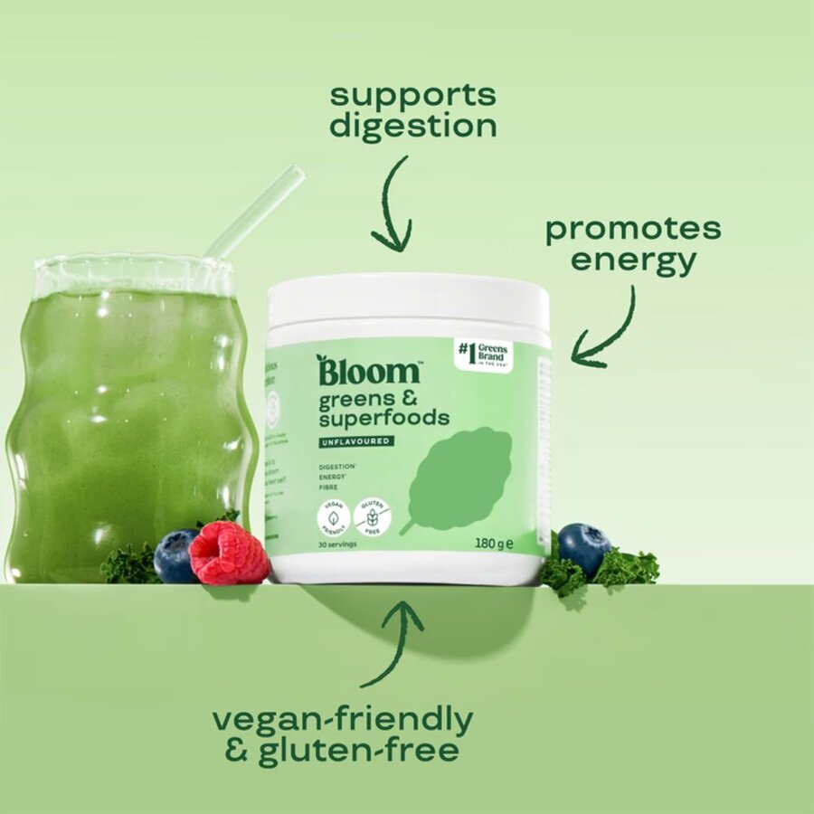 Bloom greens & superfoods unflavored 180 g
