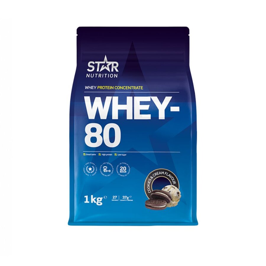 Star Nutrition whey-80 cookies & cream 1 kg