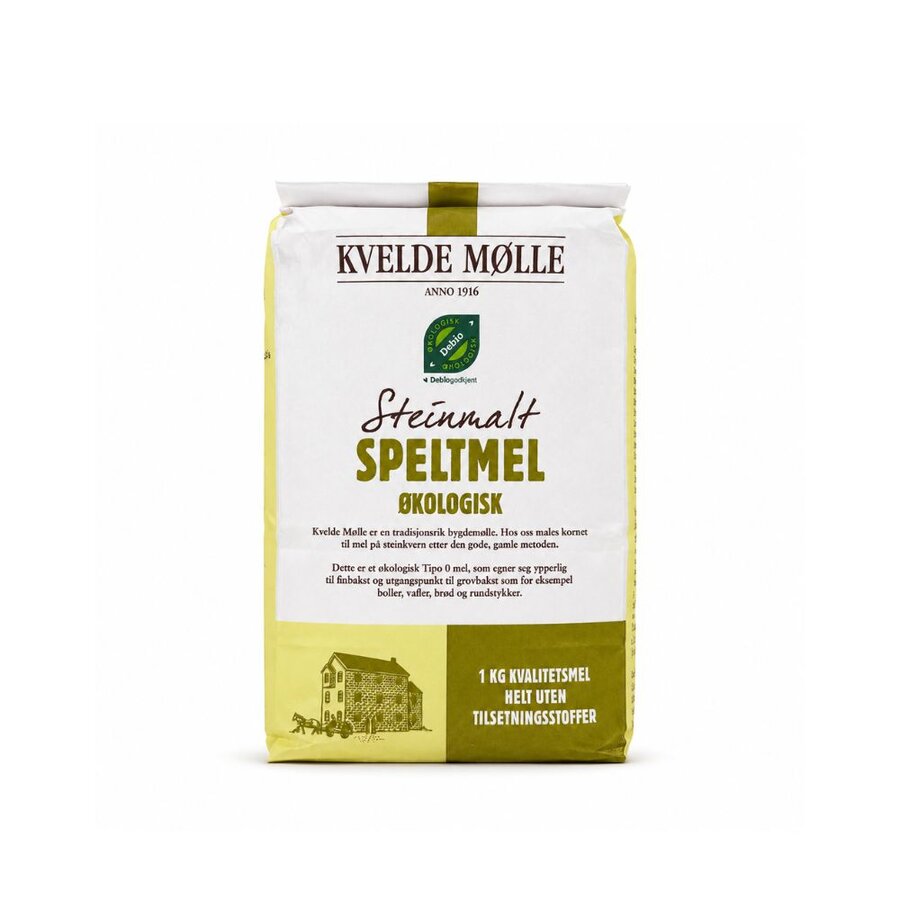 Kvelde økologisk siktet speltmel 1 kg