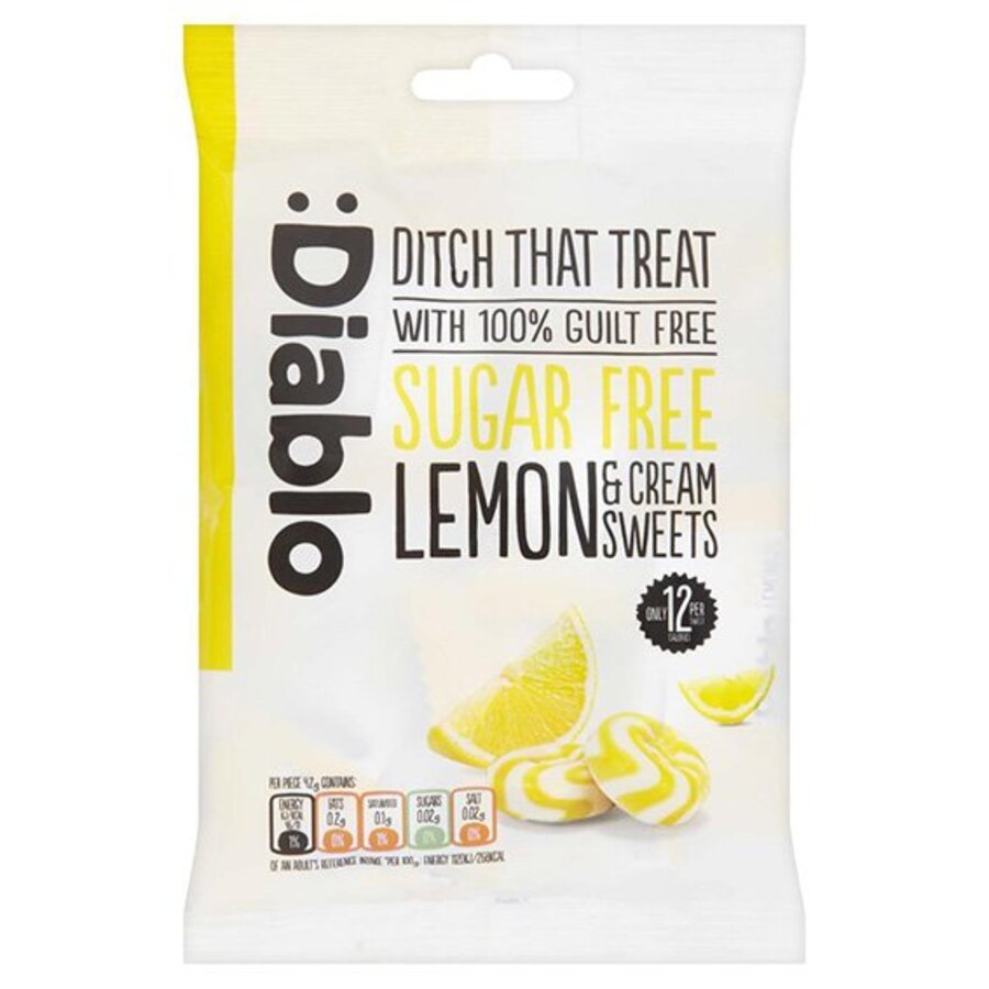 Diablo lemon & cream sweets 75 g