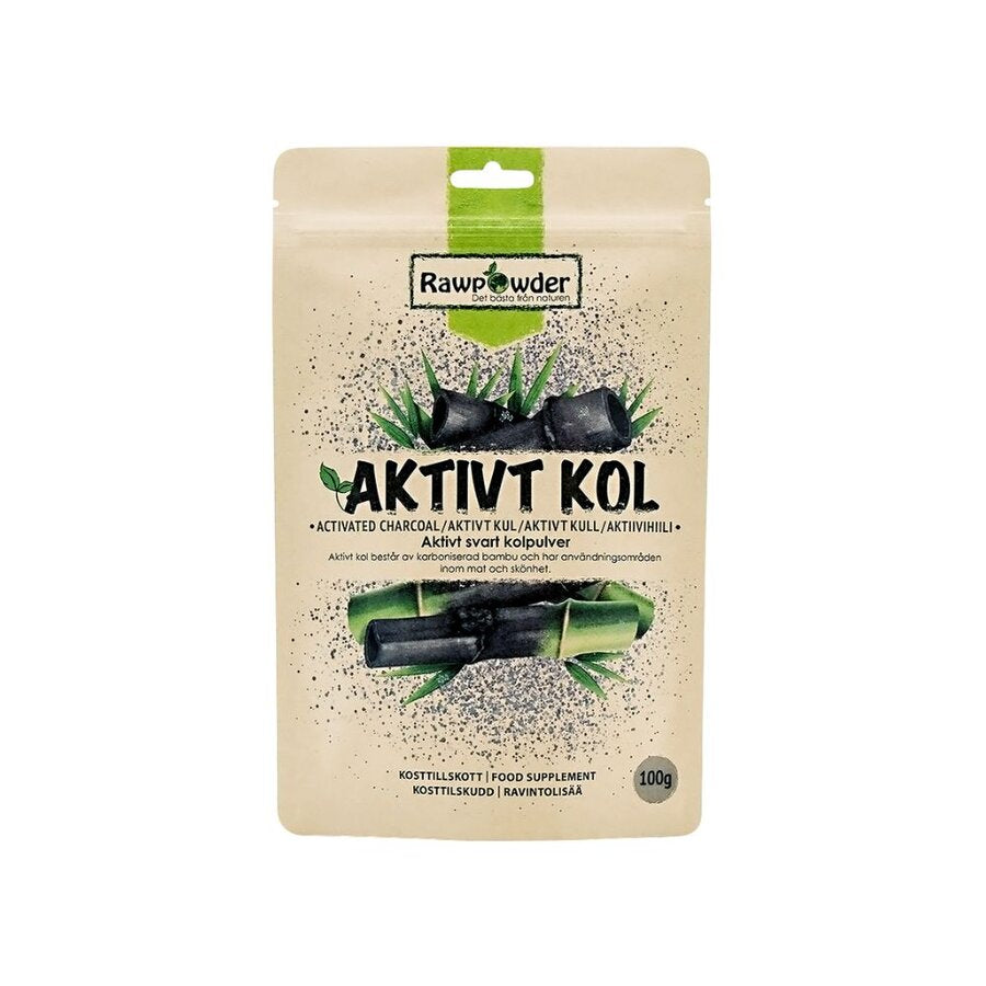 Rawpowder aktivt kull pulver 100 g