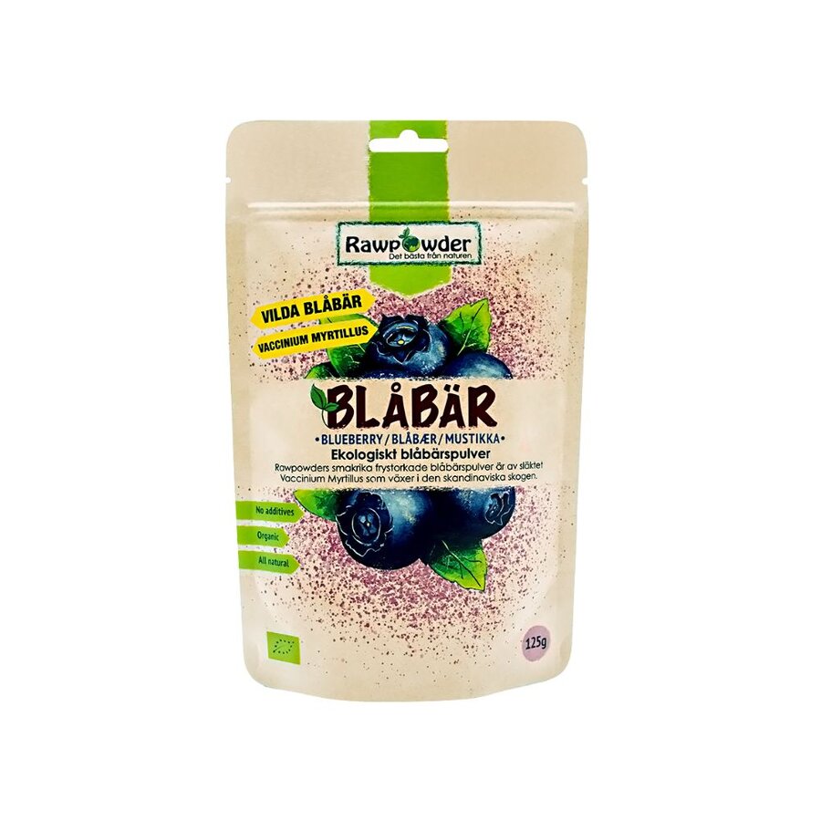 Rawpowder blåbærpulver 125 g