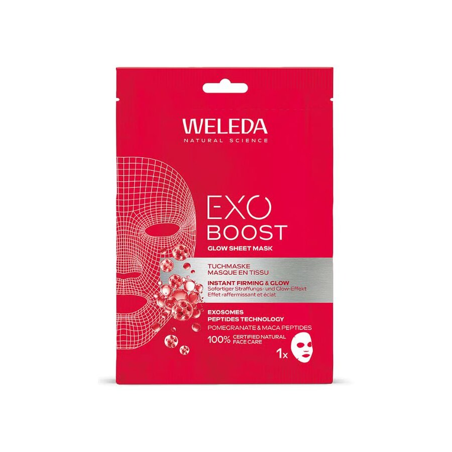 Weleda exo boost glow sheet mask pomegranate 20 ml