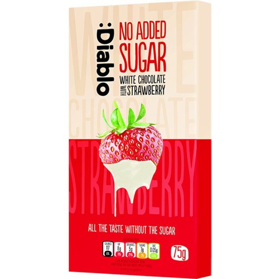 Diablo white chocolate with strawberry 75 g