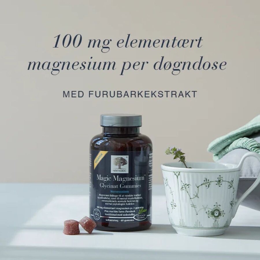 New Nordic magic magnesium glycinat gummies 60 stk