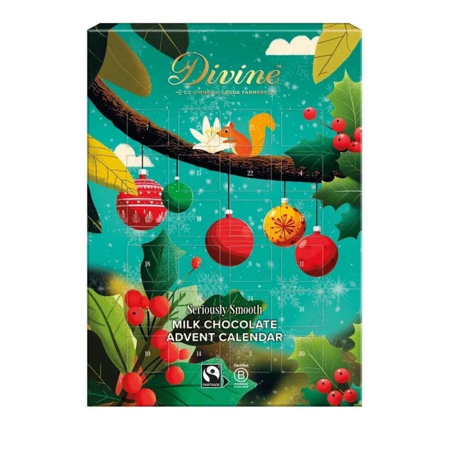 Divine julekalender melkesjokolade 85 g