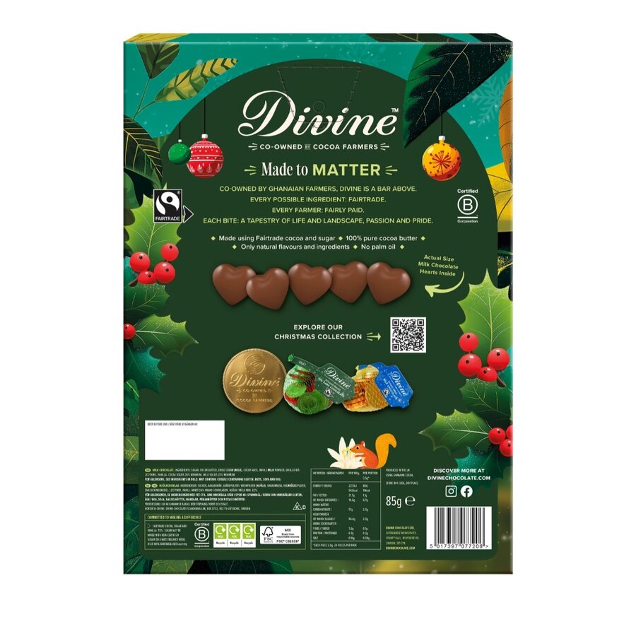 Divine julekalender melkesjokolade 85 g