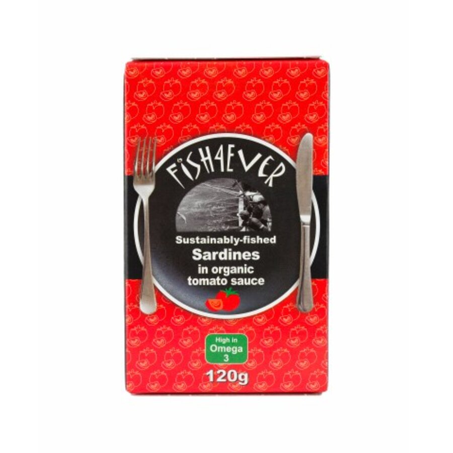 Fish 4 ever sardines in organic tomato sauce 120 gr