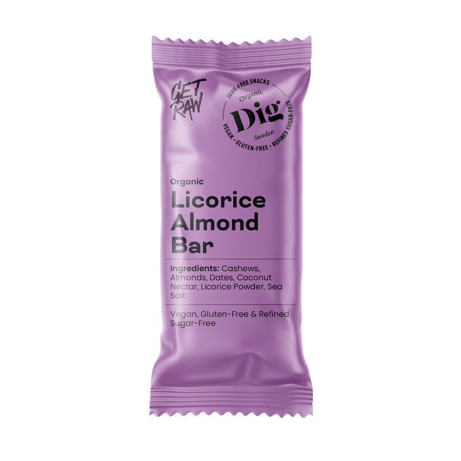 Get Raw lakris & mandel bar 42 g