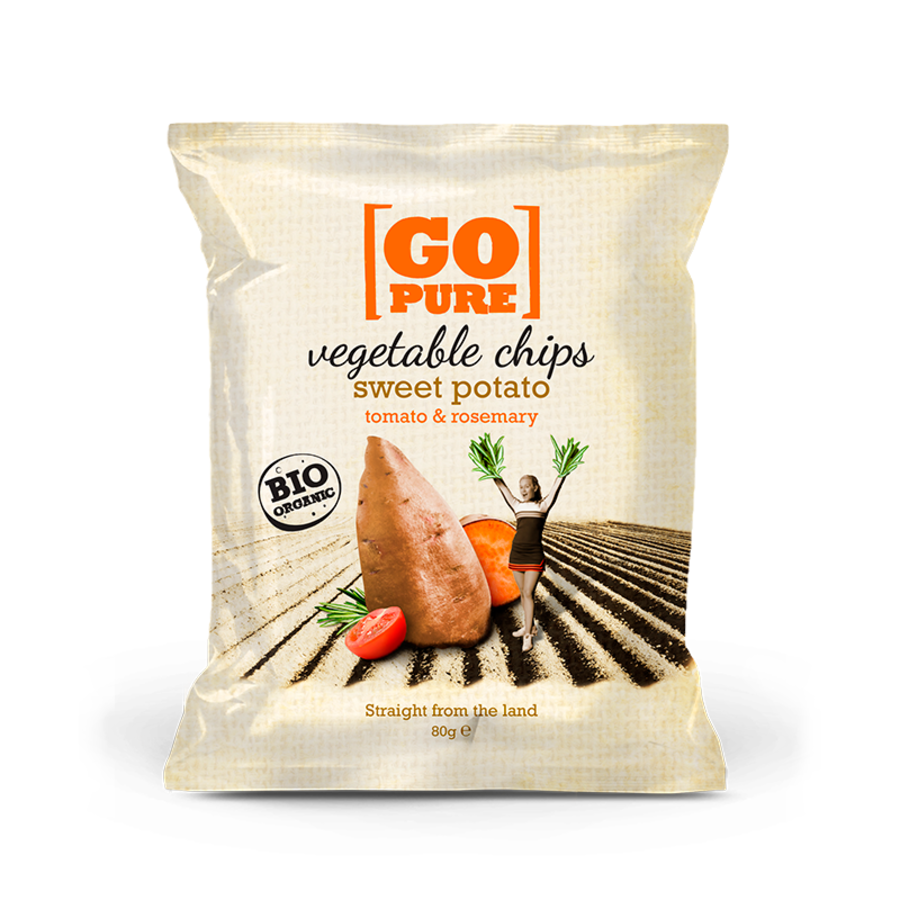 Go Pure Grønnsakschips Søtpotet 80 gr