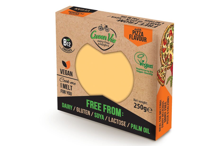 Greenvie Ost Med Pizzasmak Blokk 250gr
