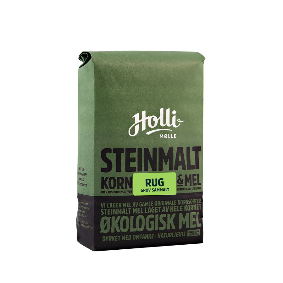 Holli Mølle økologisk grovmalt rug 1 kg