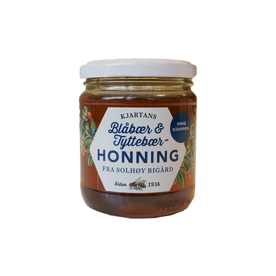 Kjartans blåbær og tyttebærhonning 350 g