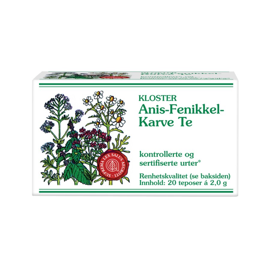 Kloster anis-fennikel & karve te 20 poser