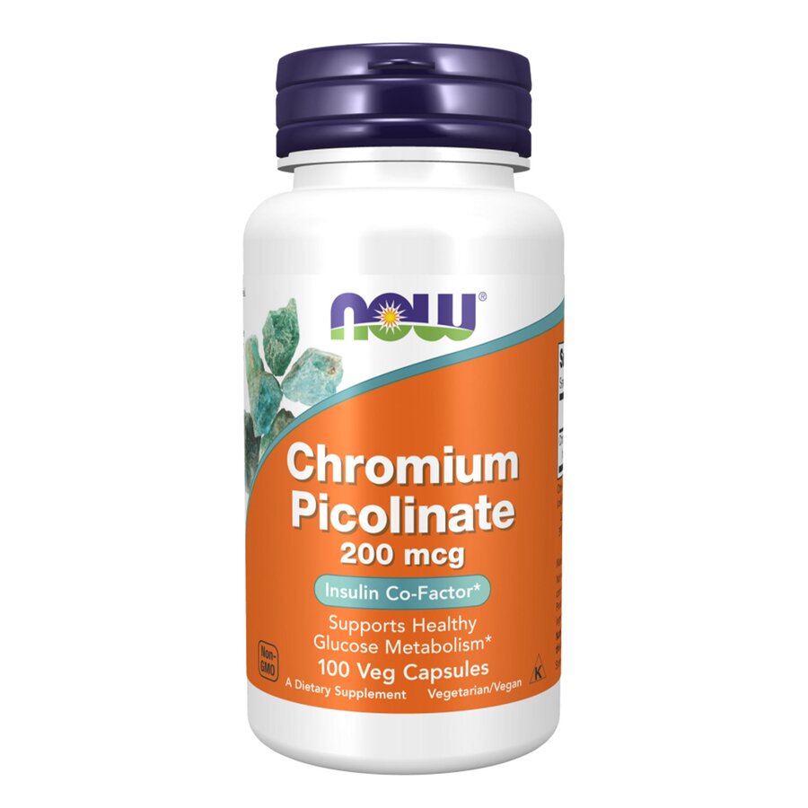 Krom 100 tabletter 200 mcg Now