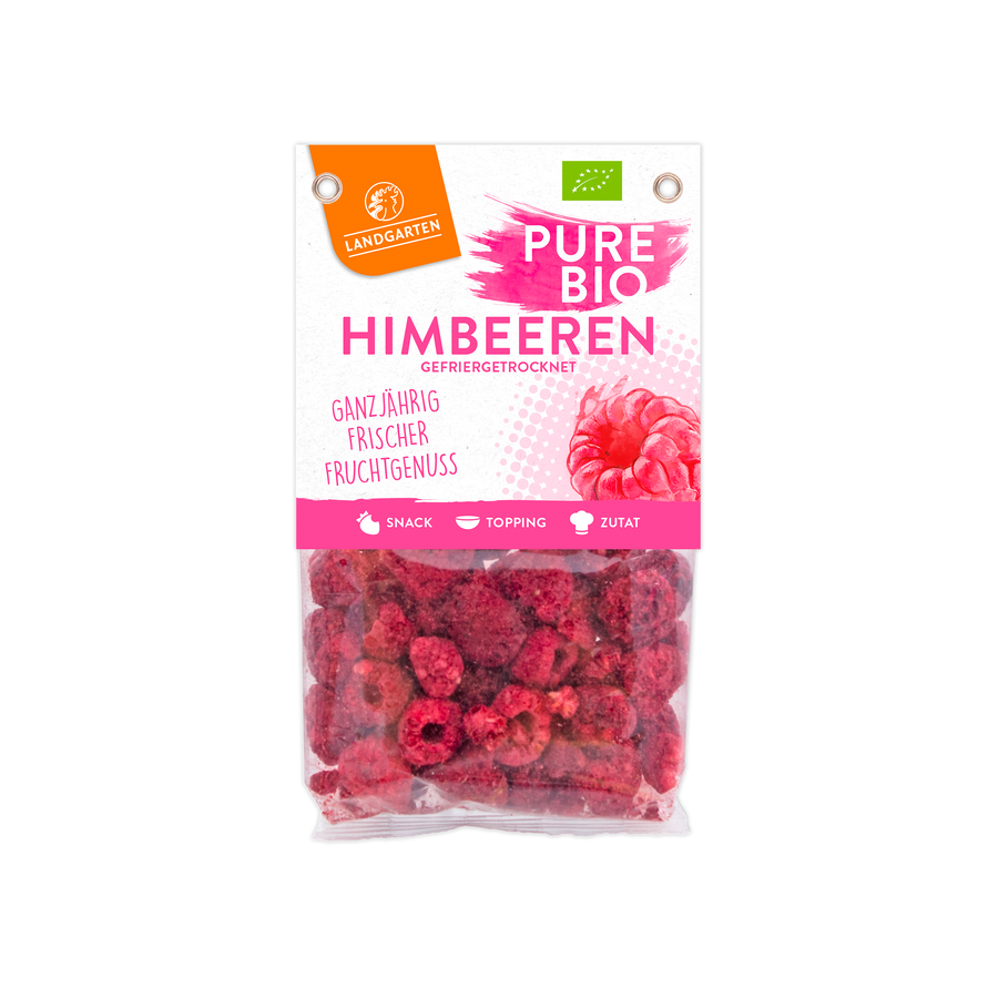 Landgarten Frysetørkede Bringebær 20 g