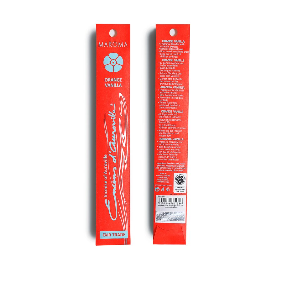 Maroma røkelse orange vanilla 10 pinner