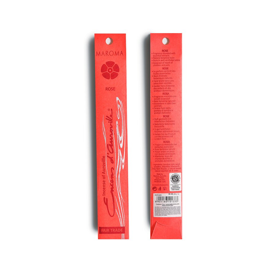 Maroma røkelse rose 10 pinner