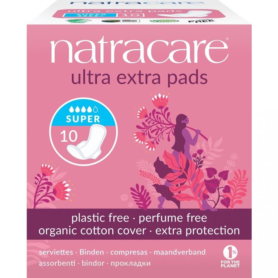 Natracare ultra extra bind super 10 stk