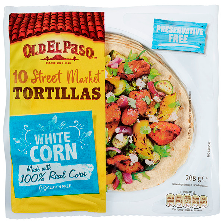 Old El Paso White Corn Mini Tortillas 10 stk