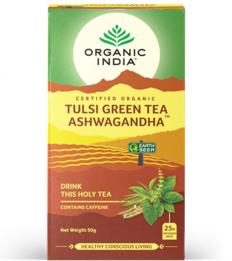 Organic India tulsi ashwagandha te 25 poser