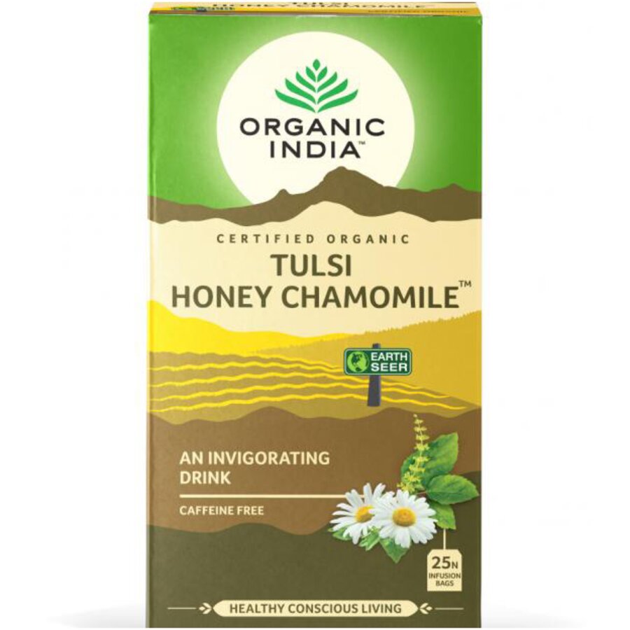 Organic India tulsi honning kamille te 25 poser
