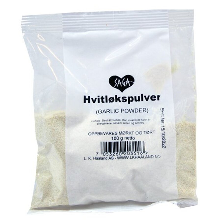 Saga granulert hvitløk pose 85 g