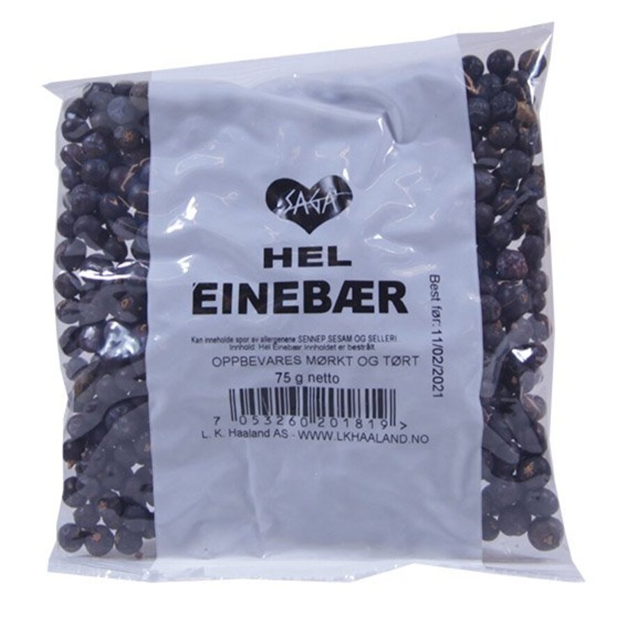 Saga hele enebær pose 40 g