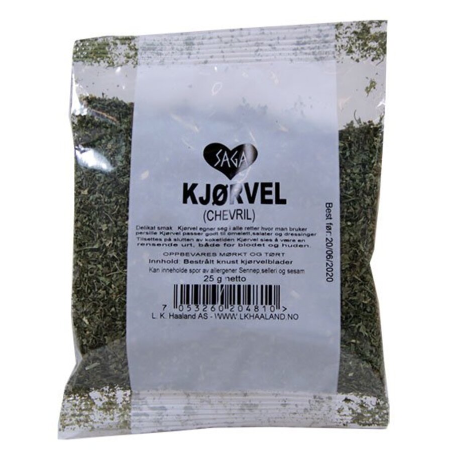 Saga tørket kjørvel pose 10 g