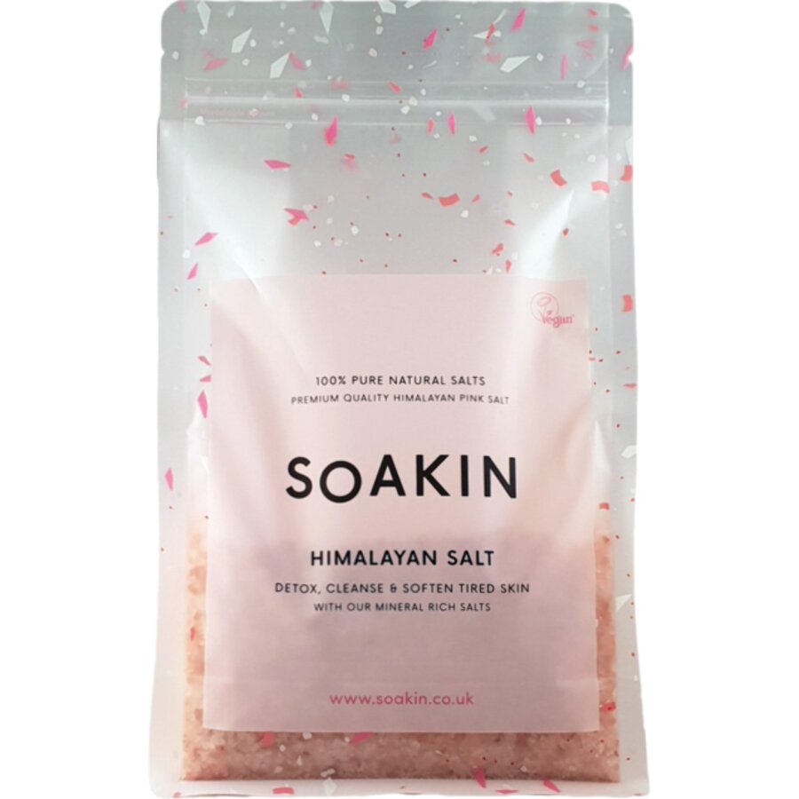 Soakin rosa himalaya salt badesalt 1 kg