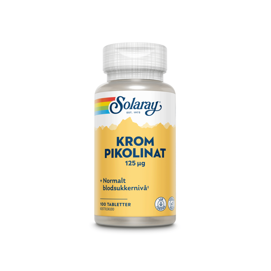 Solaray krom pikolinat 100 tabletter