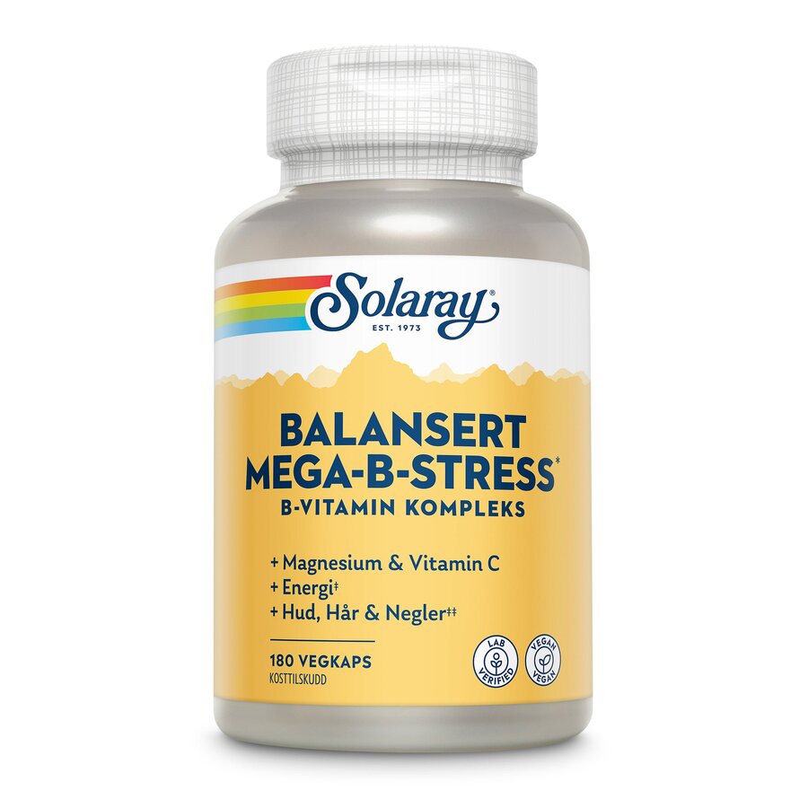 Solaray Mega-B-Stress 180 kapsler