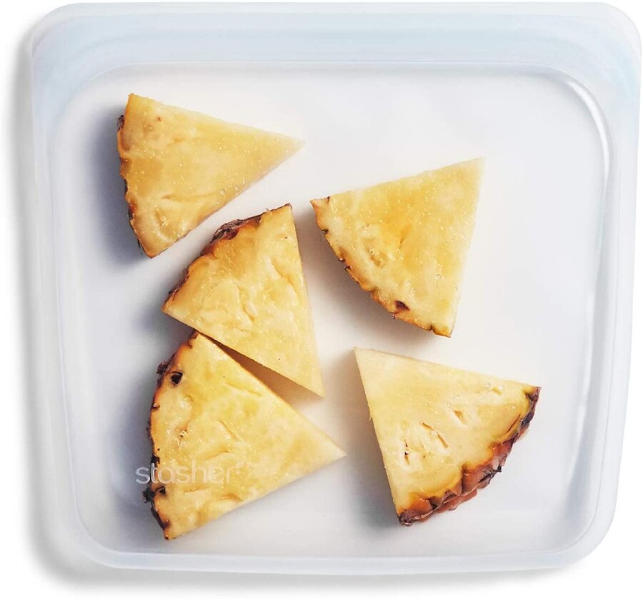 Stasher silicone sandwich bag clear 19 x 18 cm