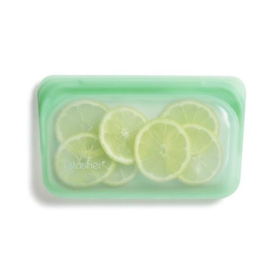 Stasher silicone snack bag mint 19 x 12 cm