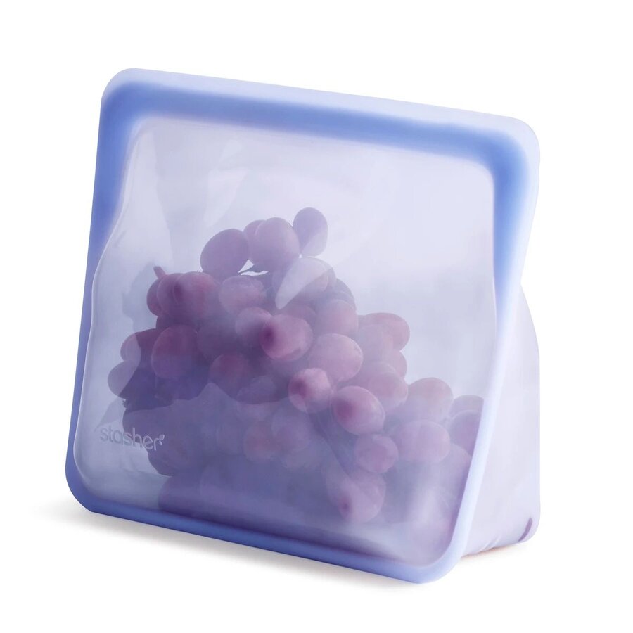 Stasher stand up bag amethyst 20 x 18 x 9 cm