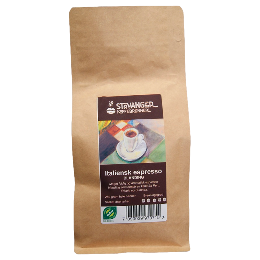 Stavanger Kaffebrenneri italiensk espresso bønner 250 g