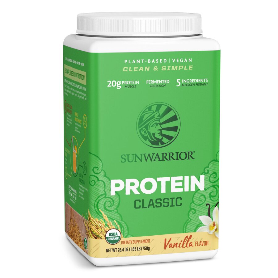 Sunwarrior classic vanilla proteinpulver 750 g