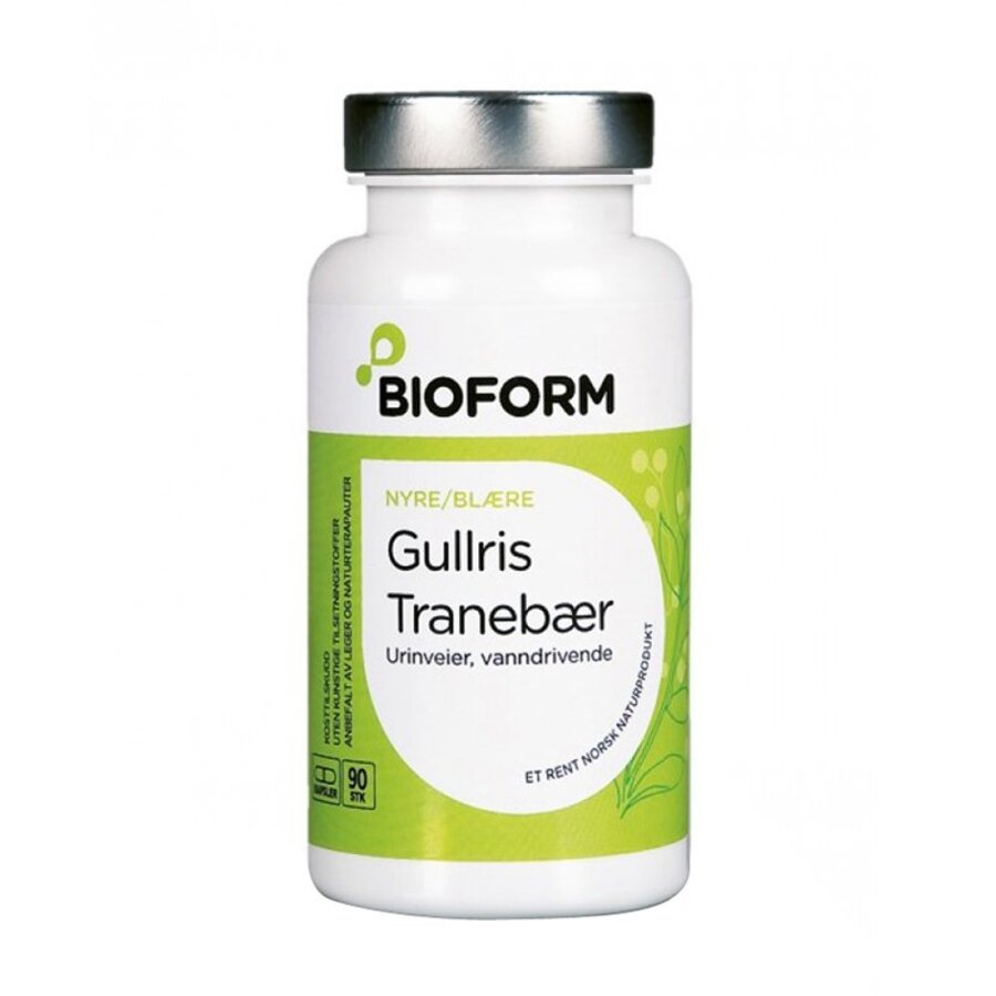 Bioform gullris tranebær 90 kap