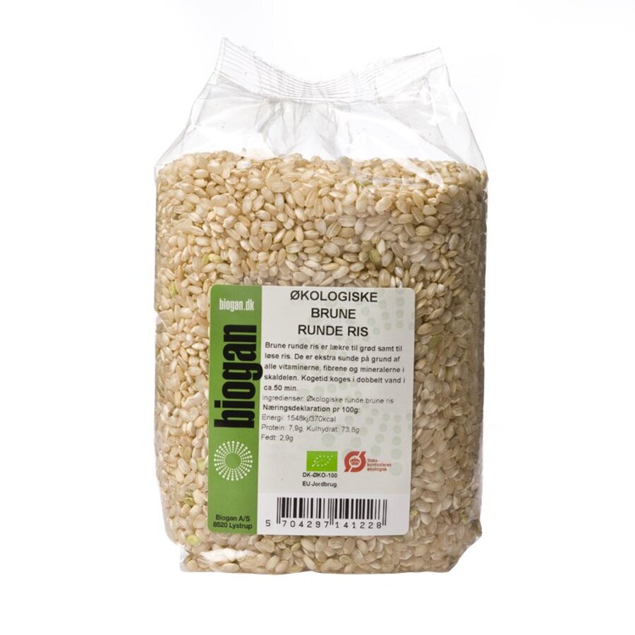 Biogan brun rund ris 1 kg