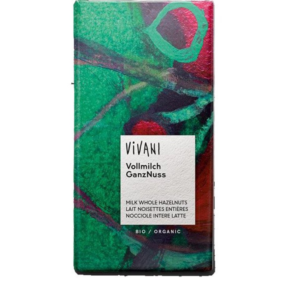 Vivani sjokolade med hasselnøtter økologisk 100 gr