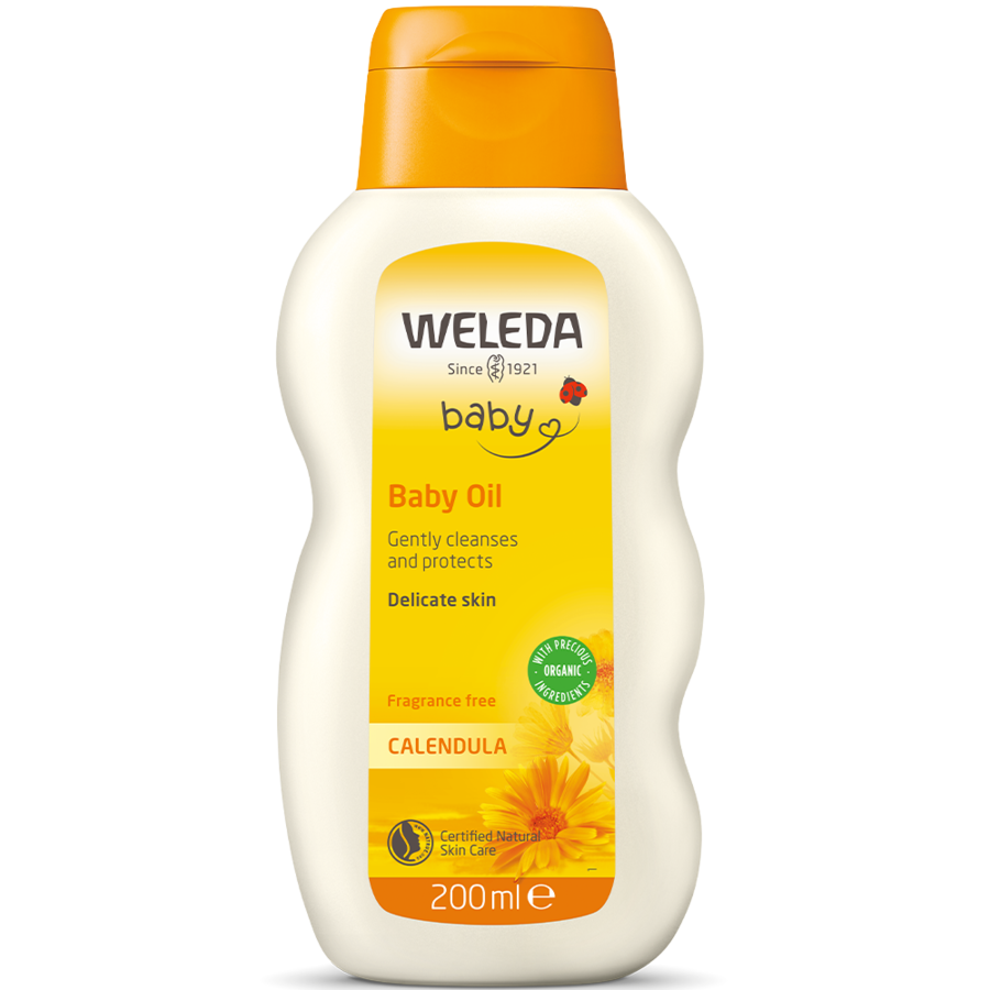 Weleda calendula baby oil unperfumed 200 ml