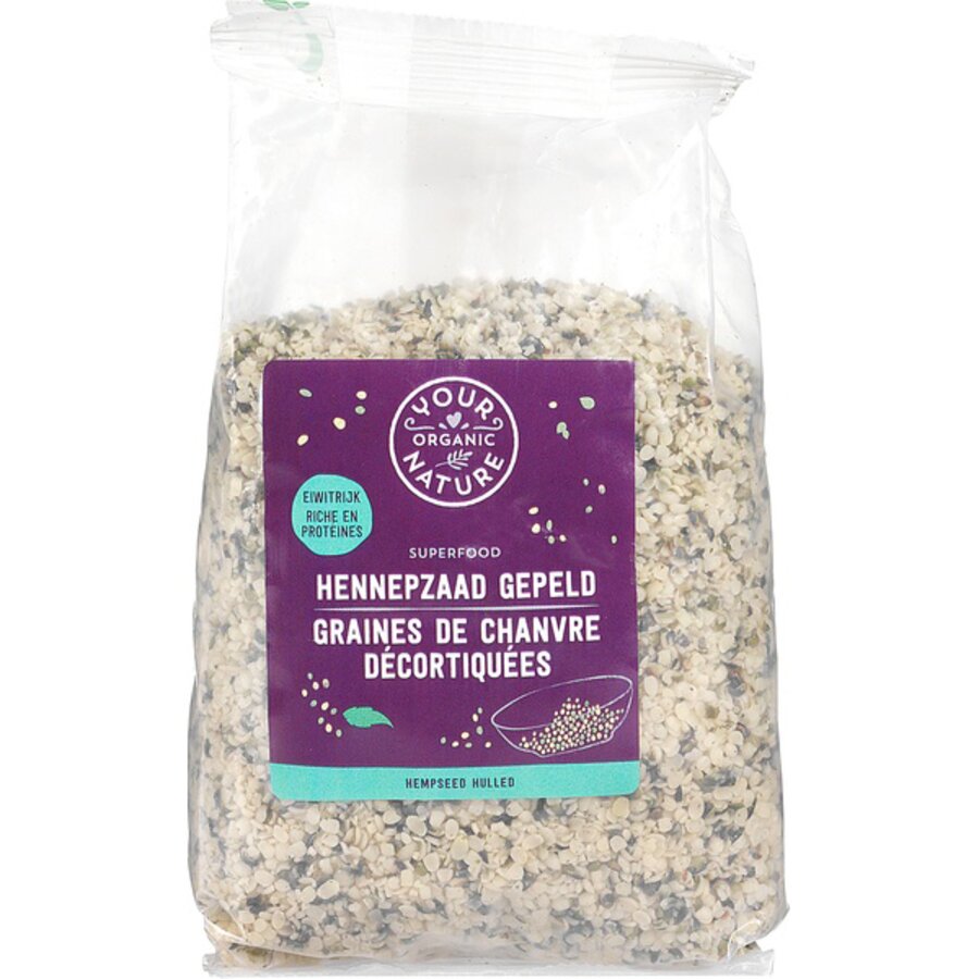 Your Organic Nature knuste hampfrø avskallet 250 g