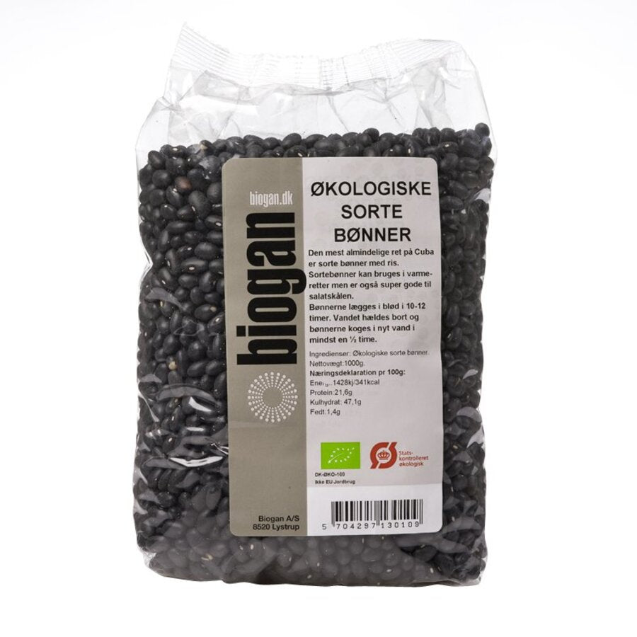 Biogan sorte bønner 1 kg