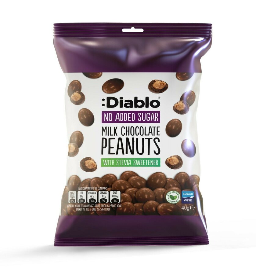 Diablo peanøtter med melkesjokoladetrekk 40 g