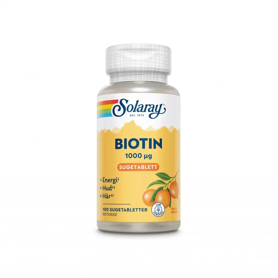 Solaray biotin 1000 µg 100 sugetabletter