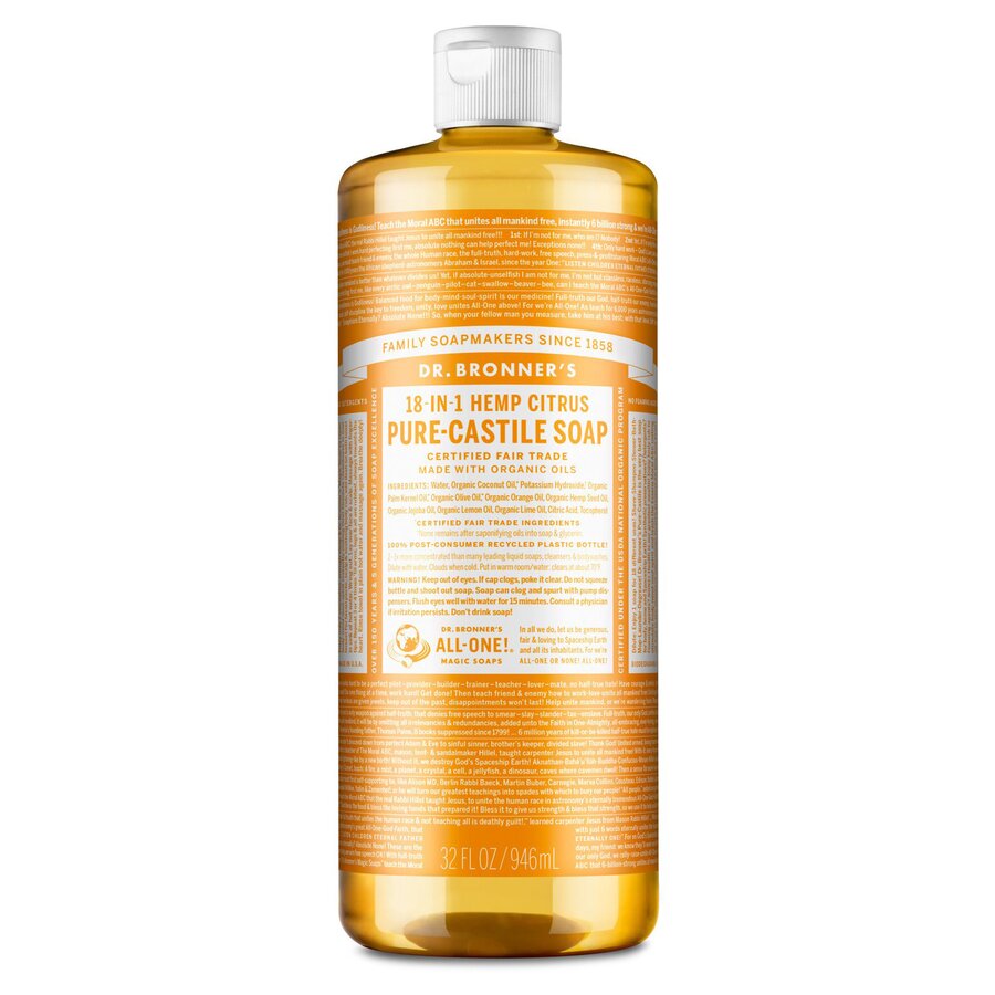 Dr Bronner sitron & appelsin såpe 945 ml
