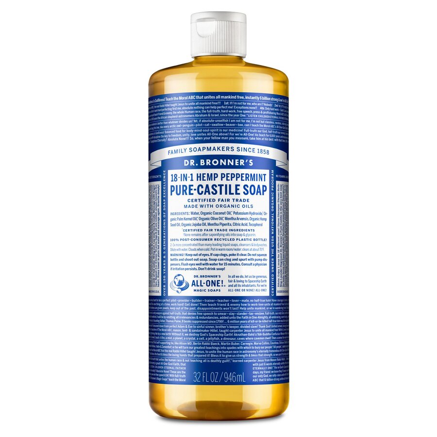 Dr Bronner peppermynte såpe 945 ml