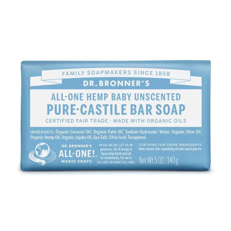 Dr Bronner pure castile såpestykke baby mild 140 g