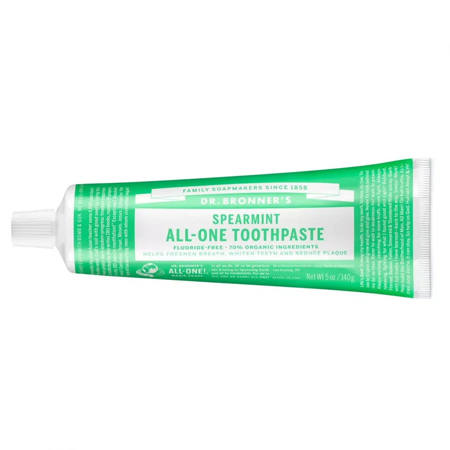 Dr Bronner spearmint tannkrem uten fluor 105 ml